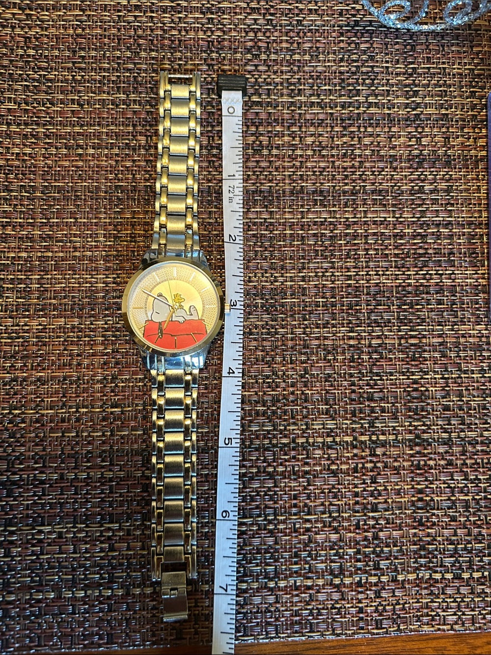 Peanuts Silver Tone Snoopy & Woodstock Watch with Red Accent - Picture 8 of 8